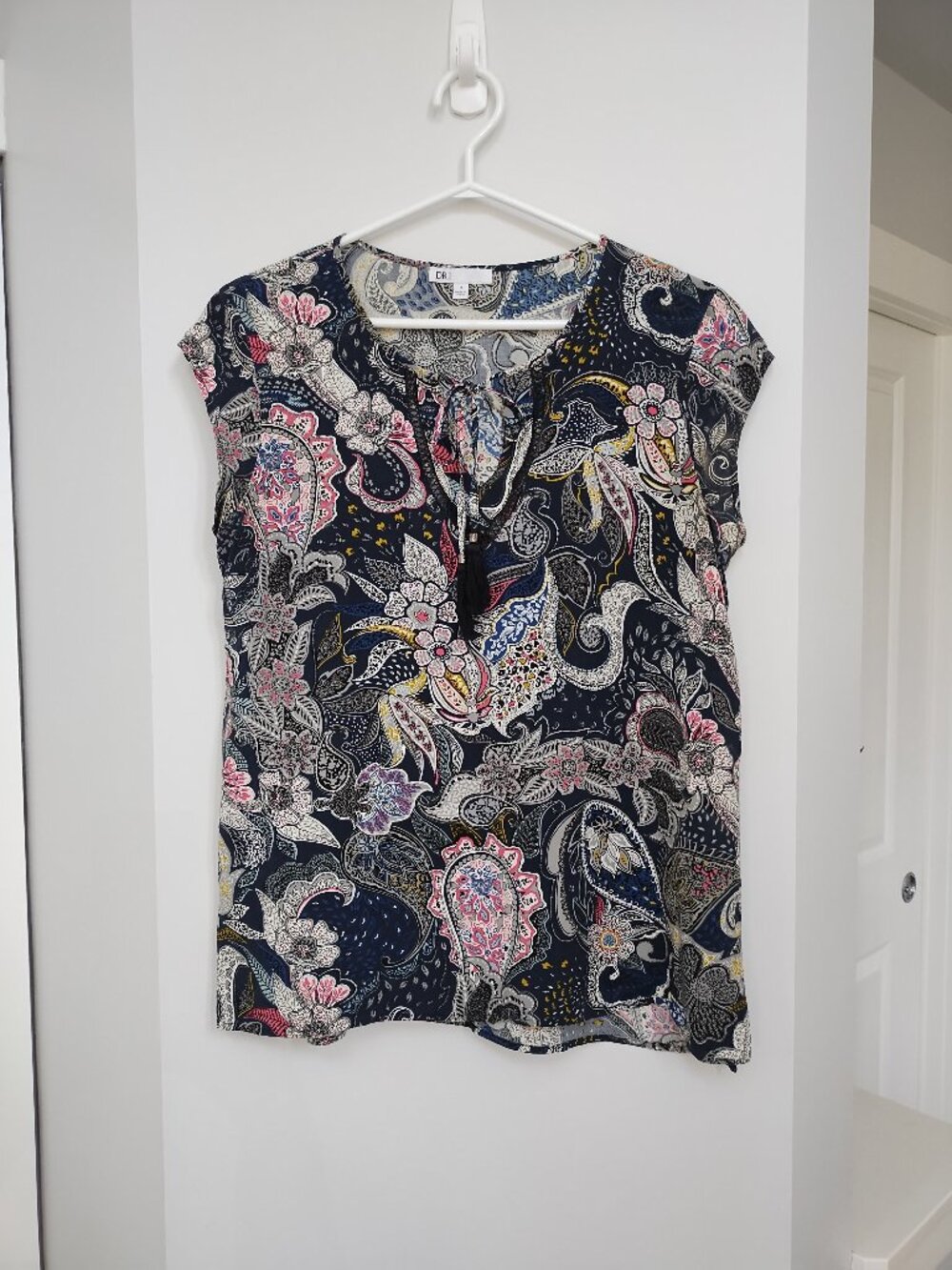 Short sleeve boho top